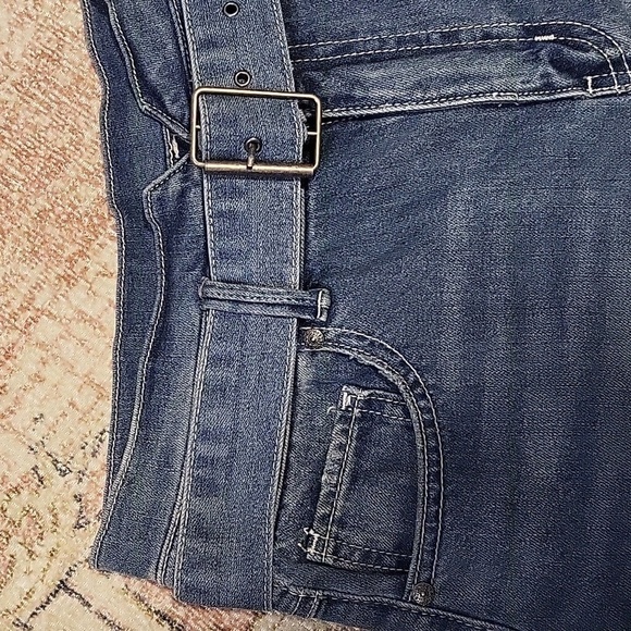 Sincerely Jules Stretchy Belted Super High Rise Denim Short - Size  9/29 - Picture 2 of 9